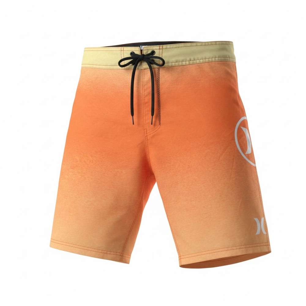 Hurley Men's Orange and Tan Board Shorts